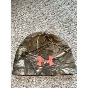 Under Armour Pink Logo Hunting Camouflage Women's Scent Control Beanie OSFA